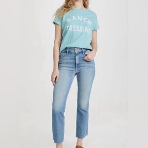 MOTHER The Hustler Ankle Fray Jeans in Au Revoir